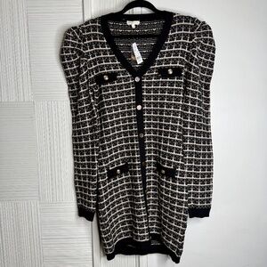 New York & Company Flying Tomato Puff Sleeve Sweater Dress - Brand New - Size XL